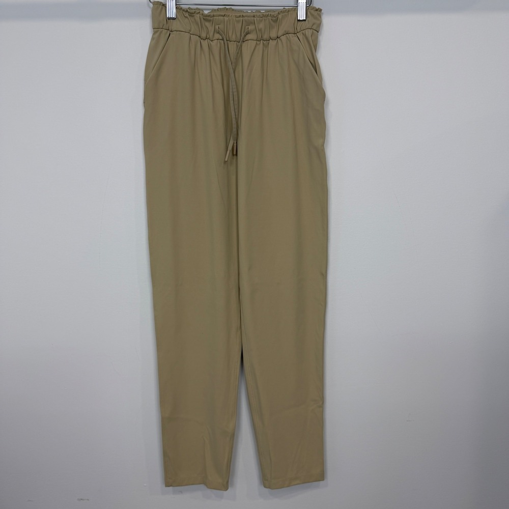 Lululemon Keep Moving Pant 7/8 High-Rise Tan Khaki Size 4 LW5CZES Athleisure